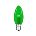 Green Smooth Glass C9 LED Bulbs - 25pk