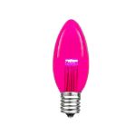 Pink Smooth Glass C9 LED Bulbs - 25pk